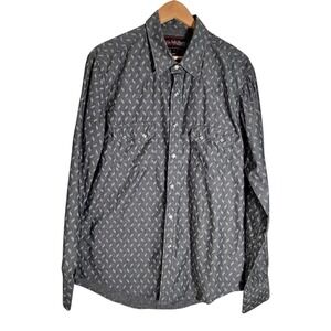 Rock And Roll Cowboy Western Men's Long Sleeve Western Pearl Snap Shirt Large